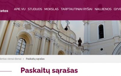 VU renginys moksleiviams