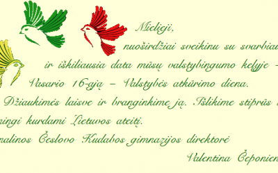 Su Vasario 16-ąja – Valstybės atkūrimo diena