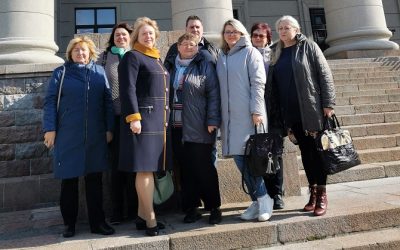 Grupė gimnazijos mokytojų lankėsi „Tūkstantmečio mokyklos“ kontaktų mugėje.