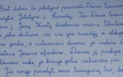 Šventojo Rašto tekstų dailyraščio konkurso savivaldybės etapas