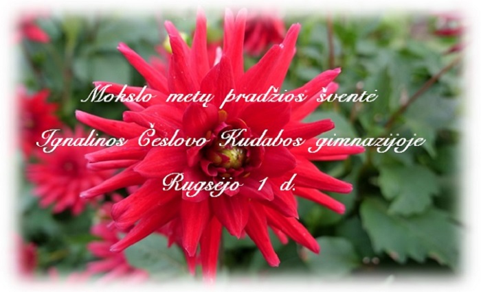 Mokslo metų pradžios šventė Ignalinos Česlovo Kudabos gimnazijoje