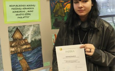 Mokinių piešinių – keramikos konkurse „Mano krašto ežerų paslaptys“