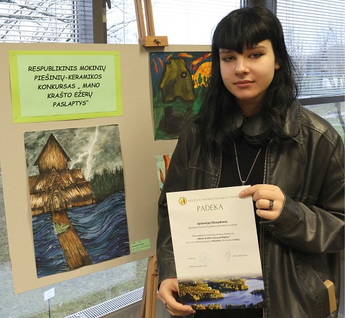 Mokinių piešinių – keramikos konkurse „Mano krašto ežerų paslaptys“