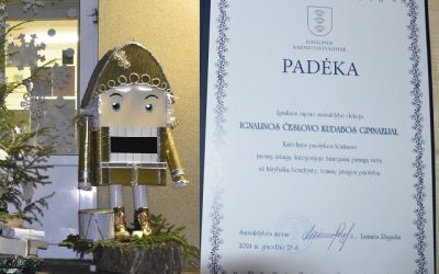 Kalėdinės puošybos konkurse gimnazija laimėjo pirmąją vietą