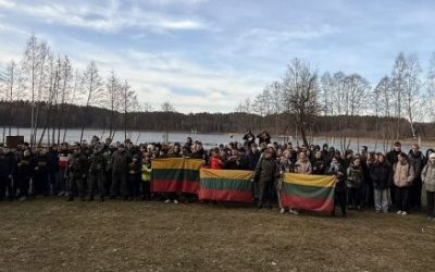 „Jaunojo pasieniečio“ būrelių narių pėsčiųjų žygis