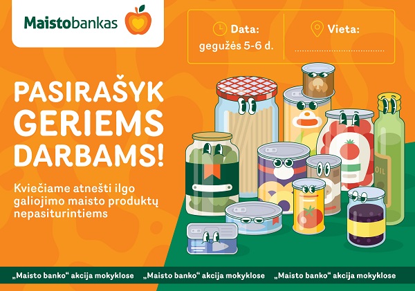 „Maisto banko“ akcija mokykloje