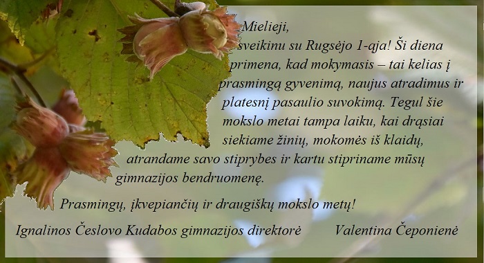 Prasmingų, įkvepiančių ir draugiškų mokslo metų!